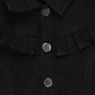 Girls' Cotton Blend Sleeveless Casual Frock, Black, small