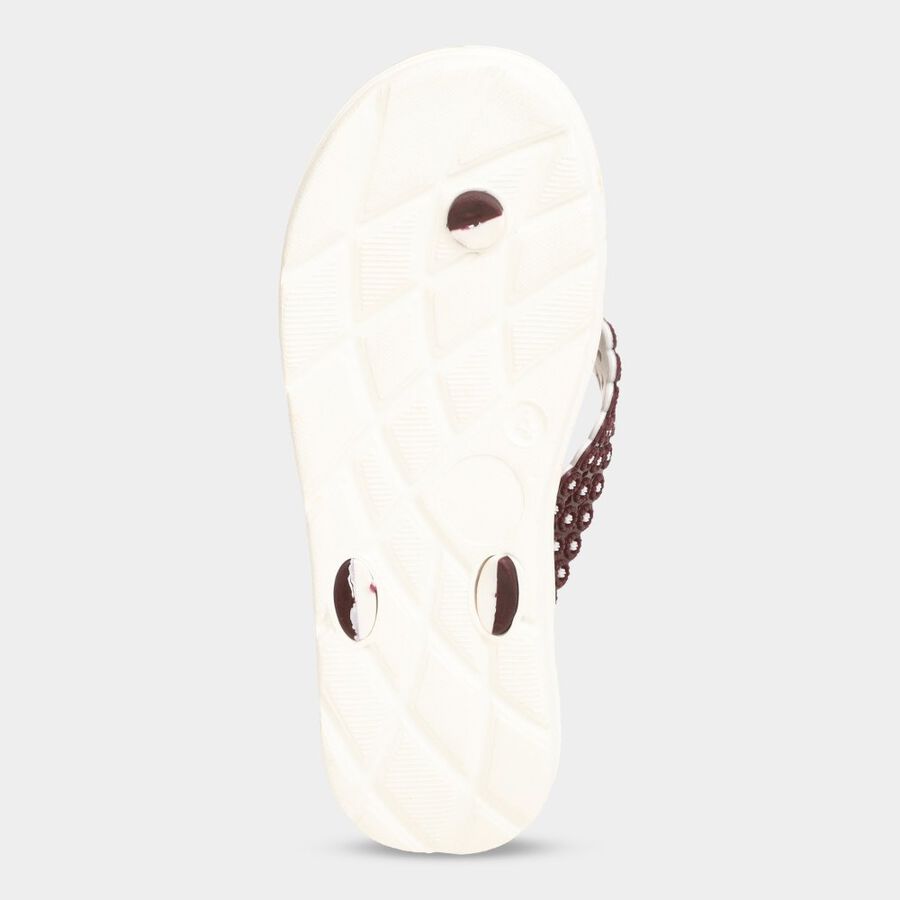 Womens Moulded Sliders, वाइन, large image number null