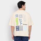 Men's 100% Cotton Round Neck Half Sleeves T-Shirt, Ecru Melange, small