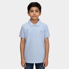 Boys' Light Blue Crew Neck Graphic Printed T-Shirt, Light Blue, small