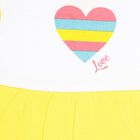 Infants Cotton Round Neck Frock, Yellow, small image number null