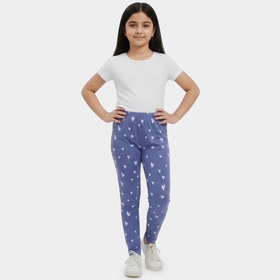 Girls' Lilac Regular Fit Dreamer Printed Pyjama, Lilac, large