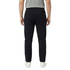Men's Black Tapered Fit Zippered Track Pants, काला, small