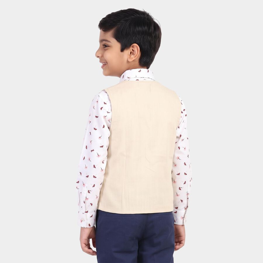 Boys Pink Cotton Collar Neck Shirt, Pink, large