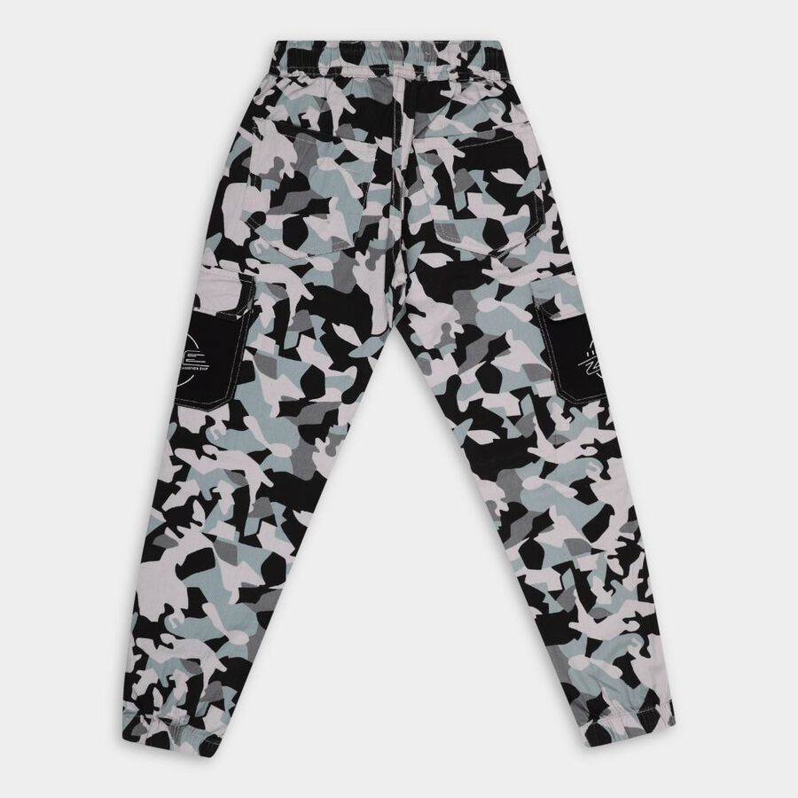 Boys' Cotton Trousers, काला, large image number null
