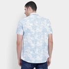 Men's Light Powder Blue Cotton Regular Collar Casual Shirt, Light Blue, small image number null