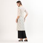 Women's Black Cotton Round Neck Solid Kurta, Black, small