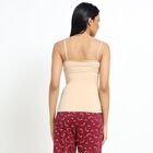 Ladies' Beige Cotton Sweetheart Neck Casual Slip, Beige, small