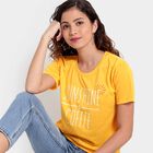 Solid Round Neck T-Shirt, Yellow, small image number null