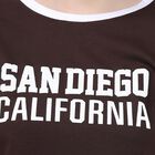 Ladies' 100% Cotton Round Neck T-Shirt , Brown, small