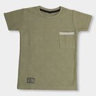 Boys' Half Sleeves T-Shirt, Olive, small image number null