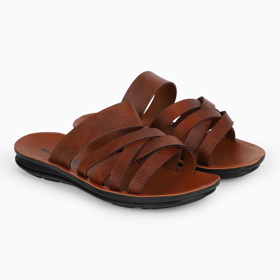 Men's Sandal, भूरा, large