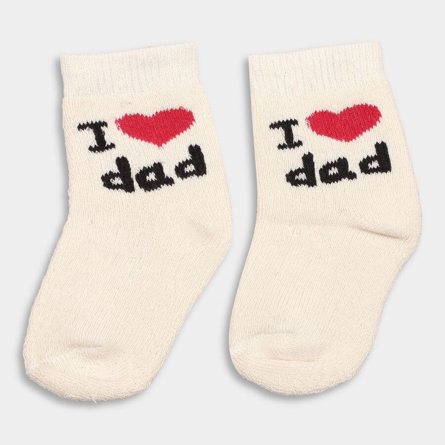 Infant's Socks (Pack of 2), Off White, large image number null
