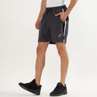 Men's Charcoal Grey Regular Fit Placement Printed Bermuda Shorts, Dark Grey, small image number null