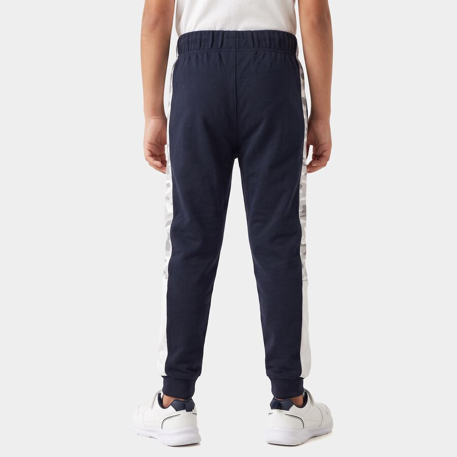 Boys' Navy Blue Jogger Fit Camo Side Panel Pyjama, Navy Blue, large