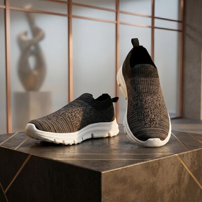 Men's Grey Slip-On Sneakers
