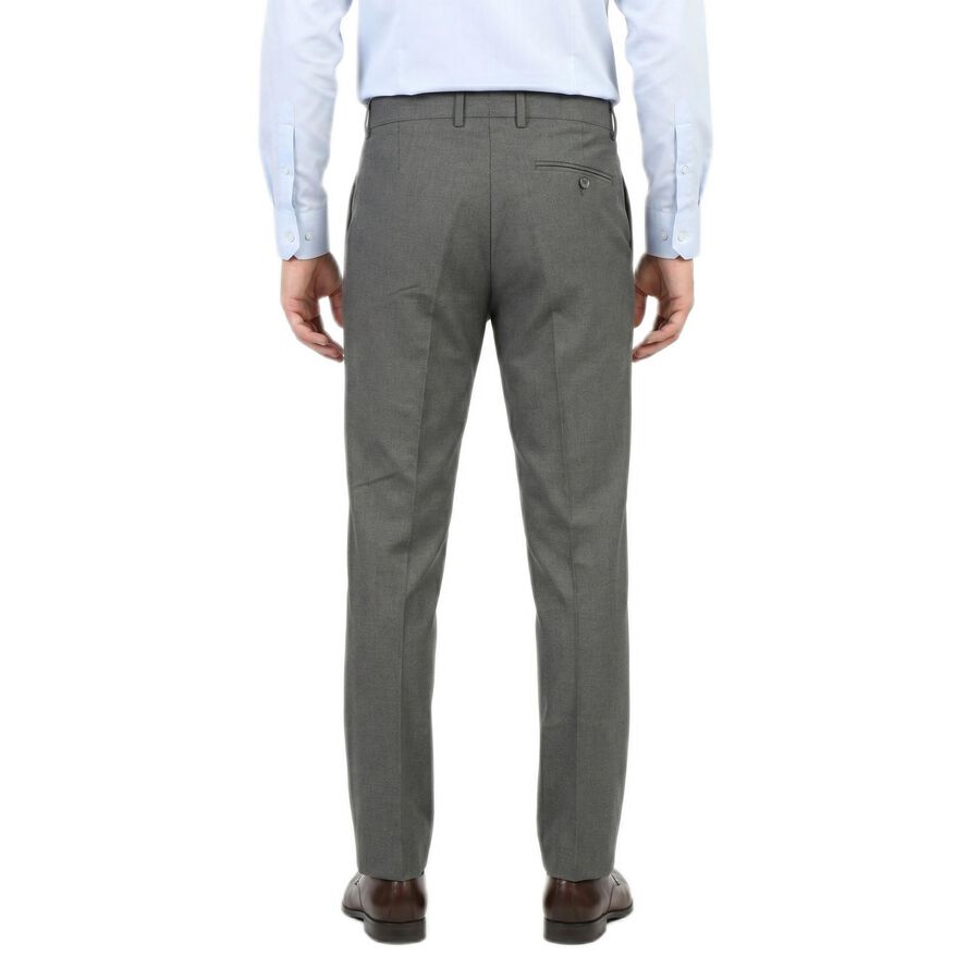 Men's Grey Slim Fit Formal Trousers, हल्का ग्रे, large