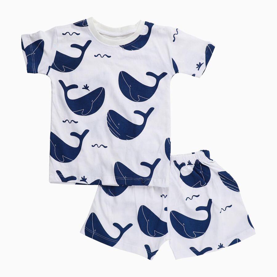 Boys' Night Suit, ऑफ व्हाइट, large image number null