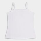 Girls' 100% Cotton Vest, White, small image number null