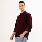 Men's Rich Burgundy Cotton Classic Casual Shirt, Wine, small image number null
