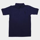 Boys Navy Blue Polo Neck Polo Boys T-Shirt, नेवी ब्लू, small