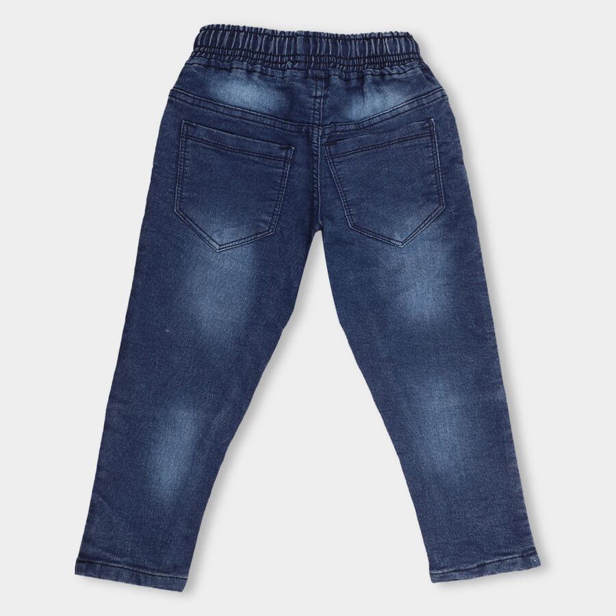 Boys' 100% Cotton Jeans, Dark Blue, large image number null