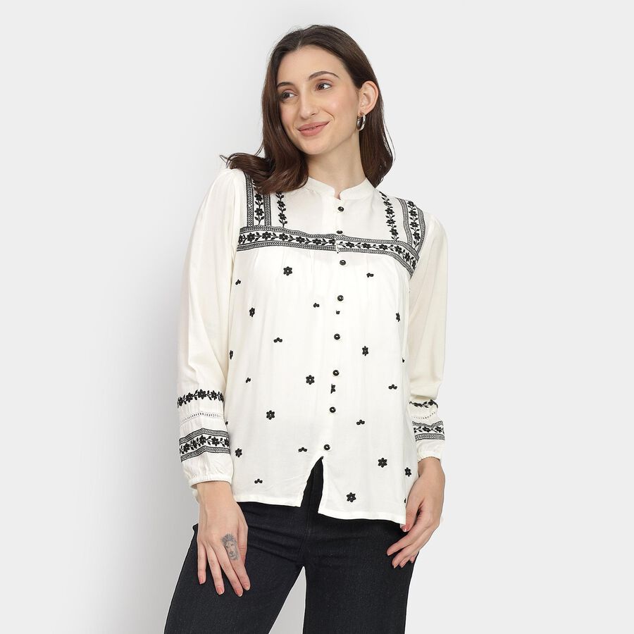 Ladies' Shirt, ऑफ व्हाइट, large image number null