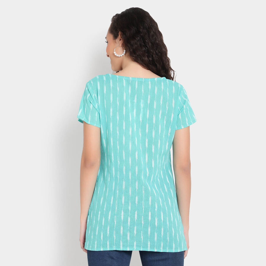 Cotton Printed Kurti, Mid Blue, large image number null