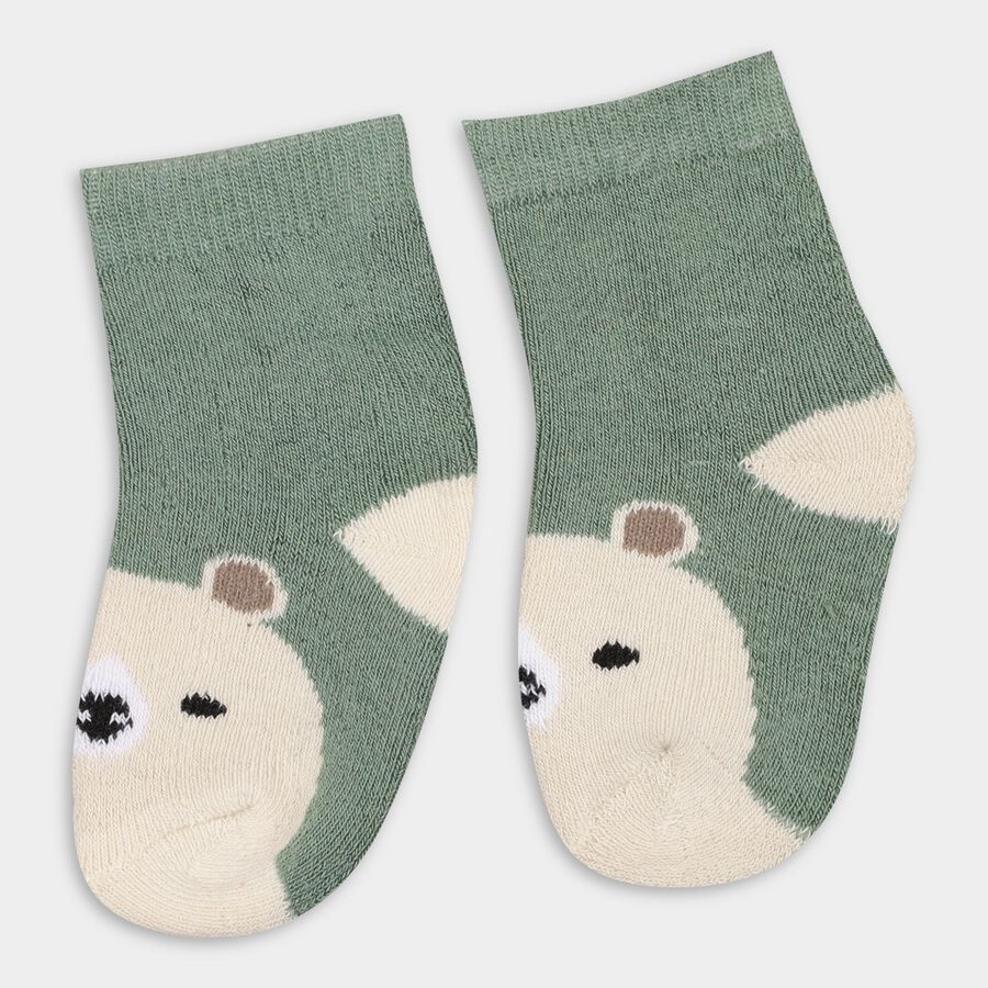 Infants Socks (Pack of 2), Olive, large image number null