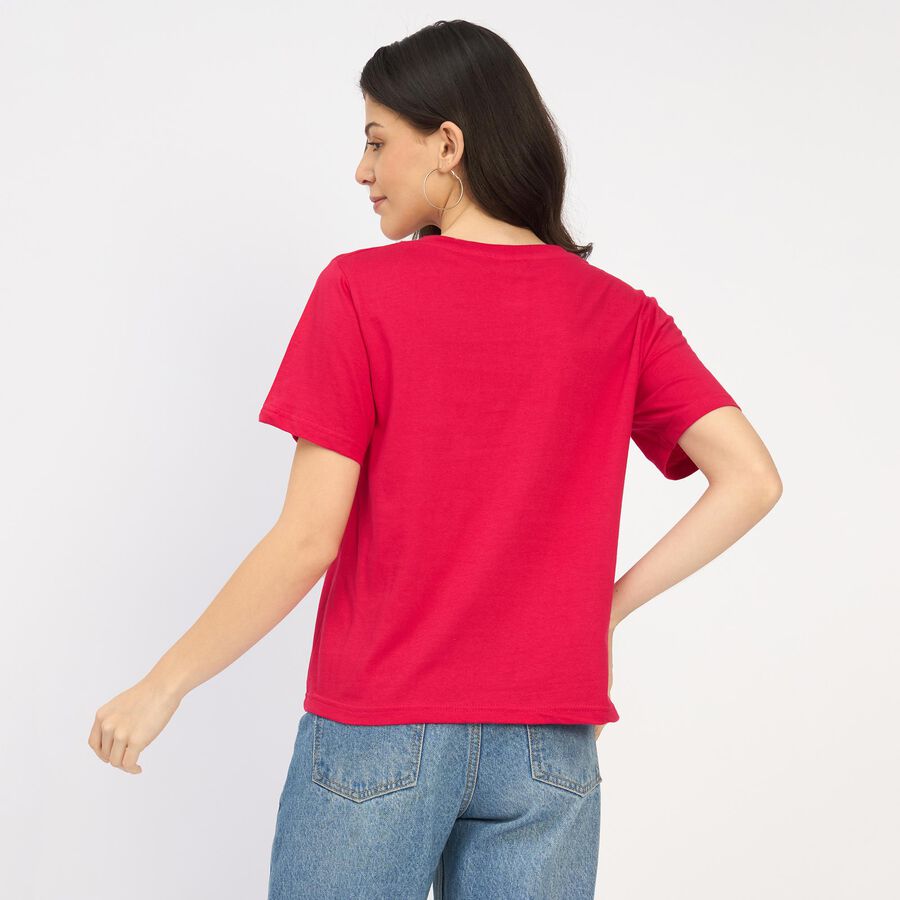 Ladies' Round Neck T-Shirt, Fuchsia, large image number null