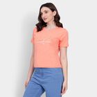 Ladies' 100% Cotton Round Neck T-Shirt , Orange, small image number null