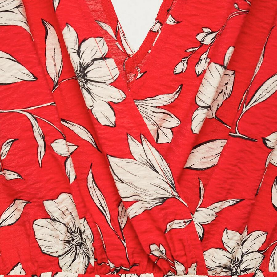 Women's Red Mock Neck Bodycon Dress, Red, large