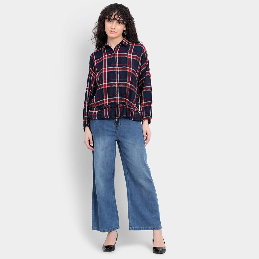 Checks Shirt, लाल, large image number null
