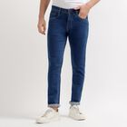Men's Slim Fit Jeans, मध्यम नीला, small image number null