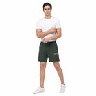 Men's Green Regular Fit Basic Shorts, हल्का हरा, small