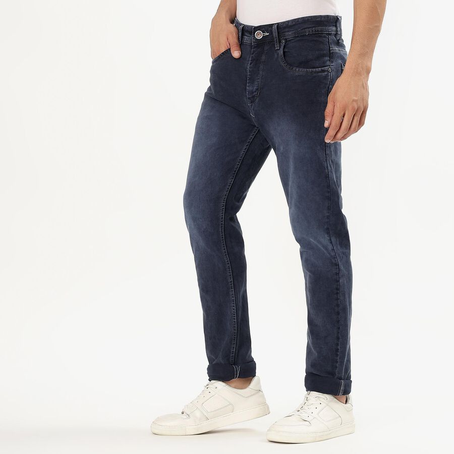 Women's Dark Indigo Slim Fit Five-Pocket Jeans, Dark Blue, large image number null