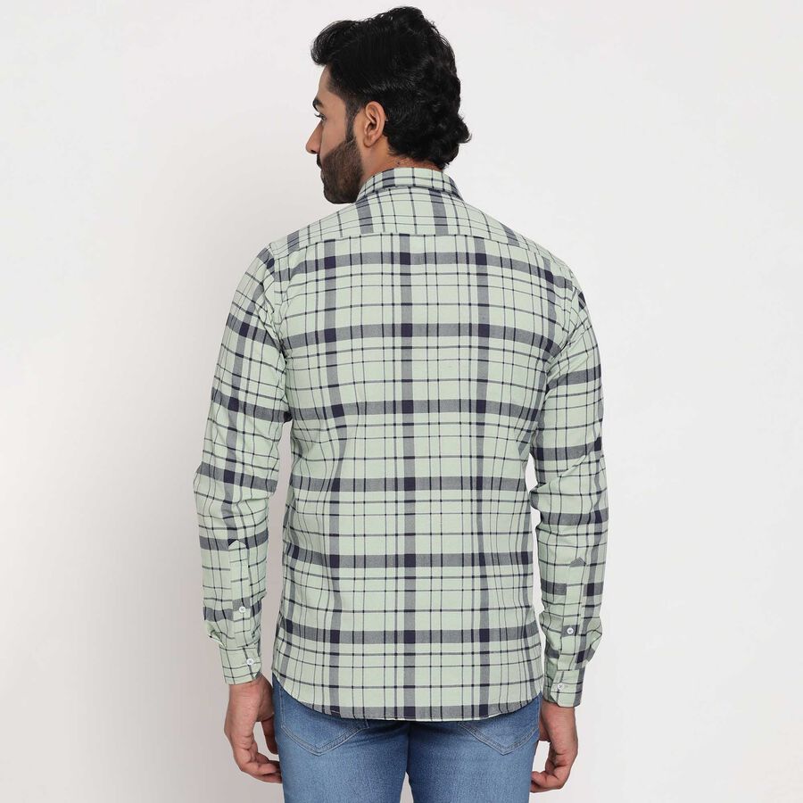 Checks Casual Shirt, Light Green, large image number null