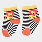 Infants Solid Cotton Socks, Navy Blue, small image number null