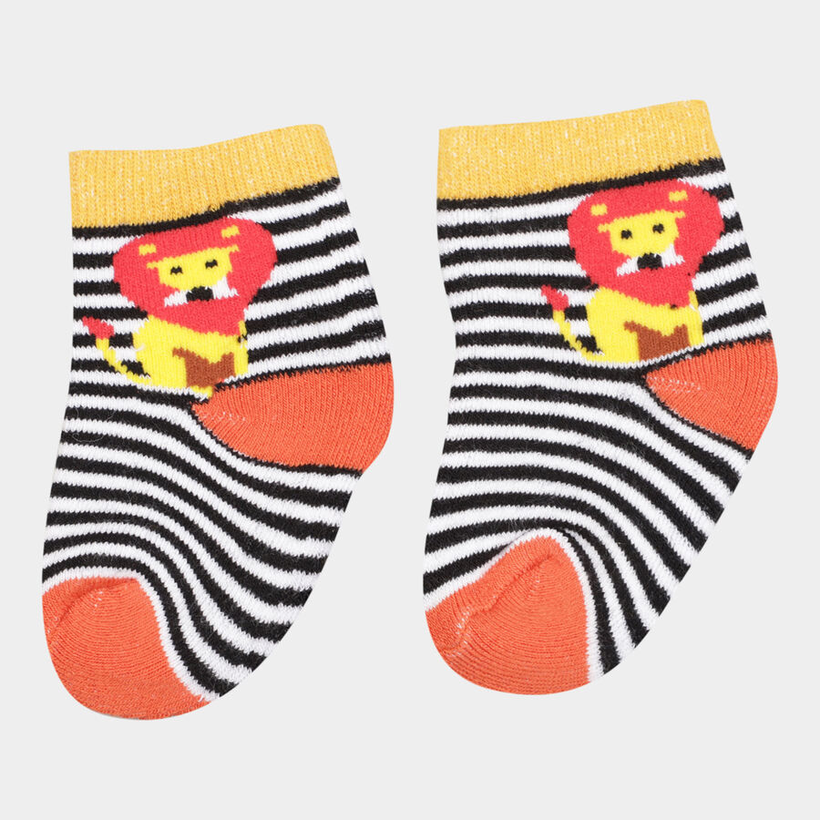 Infants Solid Cotton Socks, Navy Blue, large image number null