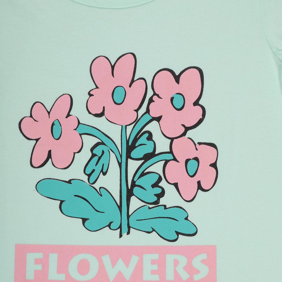 Girls' Top , हल्का हरा, large image number null