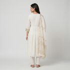 Women's Cream Embellished Ethnic Set, Off White, small