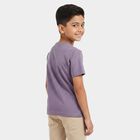 Boys Purple Crew Neck Regular Boys T-Shirt, लाइलेक, small