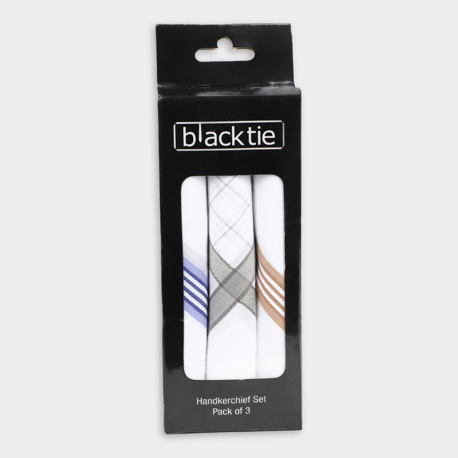 Men's Cotton Hanky, Light Grey, large