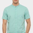Men's Aqua Cotton Casual Shirt, एक्वा, small
