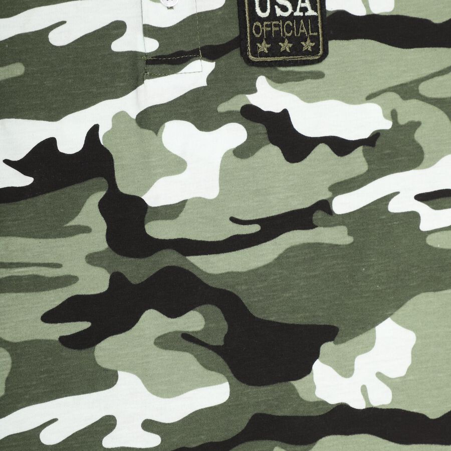 Boys' 100% Cotton Half Sleeves T-Shirt , Olive, large image number null