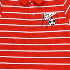 Boys Bright Cherry Red Cotton Crew Neck Casual Half Sleeve T-Shirt, Red, small