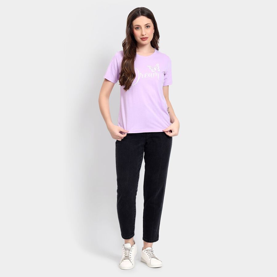 Ladies' Round Neck T-Shirt, Lilac, large image number null