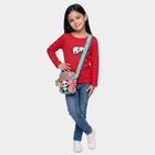 Girls Fuchsia Round Neck Regular Top, Fuchsia, small