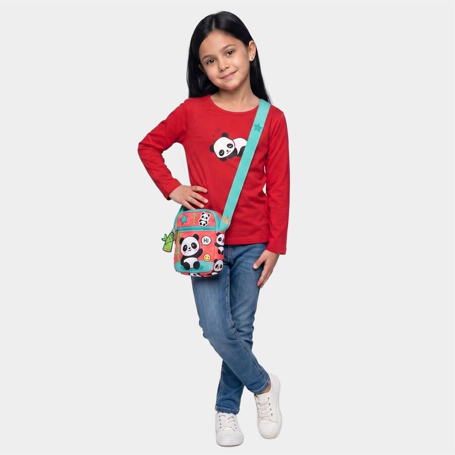 Girls Fuchsia Round Neck Regular Top, Fuchsia, large