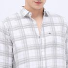 Men's Off White Cotton Classic Casual Shirt, Off White, small image number null